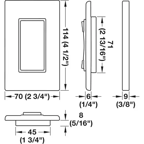 Single Rocker Kinetic Wall Switch, Bluetooth Battery-Free Wireless, Connect Mesh For Use with Hafele Press and Pair and Connect Mesh Distributors, almond Almond Single Rocker Kinetic Wall Switch, Bluetooth Battery-Free Wireless, Connect Mesh For Use with Hafele Press and Pair and Connect Mesh Distributors, almond Almond