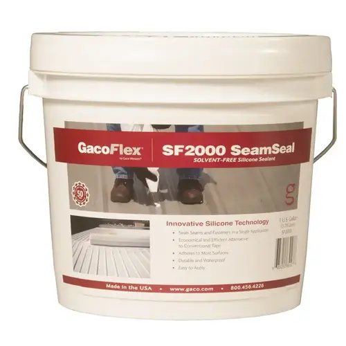 GacoFlex SeamSeal Silicone Sealant Solvent-Free White 1-Gallon