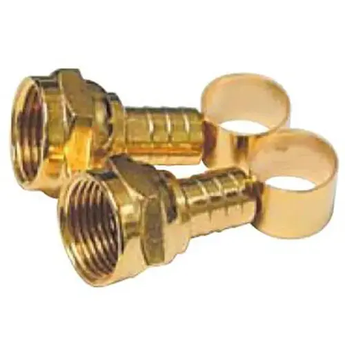 Video Cable F-Connector with Separate 1/2" Ferrule pack of 2 Video Cable F-Connector with Separate 1/2" Ferrule pack of 2