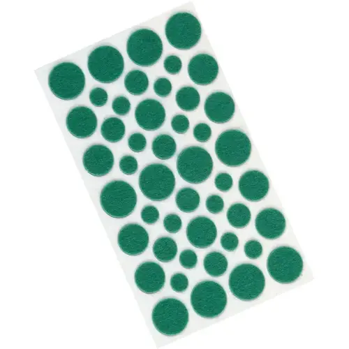 3/8" & 3/4" Pro-Tec Self-Adhesive Round Medium Felt Pads - Brown