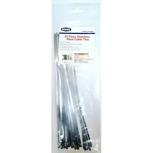 STAINLESS CABLE TIE 12" 25/BAG- SOURCELINK STAINLESS CABLE TIE 12" 25/BAG- SOURCELINK