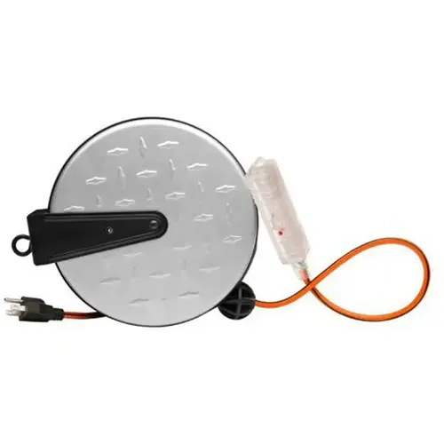 Retractable Metal Cord Reel w/3-Outlets, 30' 16/3 E215 Retractable Metal Cord Reel w/3-Outlets, 30' 16/3 E215