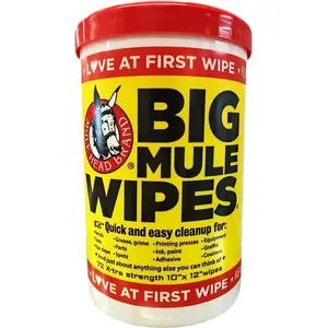 TW Pelton Co BMW-6 Mule Head Big Mule Wipes - 72 Count Canister