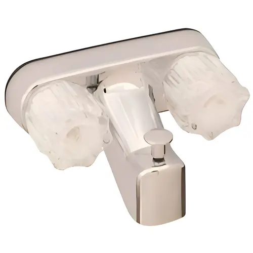 4 in. Non-Metal Tub/Shower Faucet with Diverter - Chrome Crystal 2-Handles 4 in. Non-Metal Tub/Shower Faucet with Diverter - Chrome Crystal 2-Handles