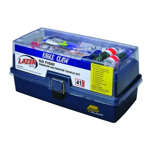 Lazer Saltwater Go Fish Tackle Box Kit - 38 Pieces Lazer Saltwater Go Fish Tackle Box Kit - 38 Pieces