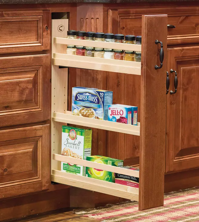 Hafele Base Pull-Out Organizer Baltic Birch 11 7/8 Century Cascade Series 302 mm (11 7/8) width 595.14.906