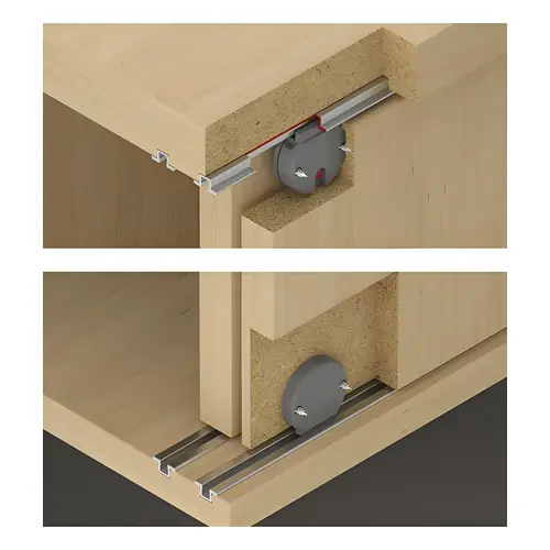 Hafele 404.22.024 Sliding door fitting, Hafele Slido F-Line12 20A, set for wooden sliding doors, Infront, for door weight up to 20 kg, Running gear with height adjustment, guide with lockable pin Laufwerk: PlasticFixing element: Plastic Sliding door fitting, Hafele Slido F-Line12 20A, set for wooden sliding doors, Infront, for door weight up to 20 kg, Running gear with height adjustment, guide with lockable pin Laufwerk: PlasticFixing element: Plastic
