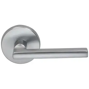 Omnia 943/00.PR26D 943 Lever Privacy with 2-3/8" Backset, T Strike, 1-3/8" Doors Satin Chrome Finish