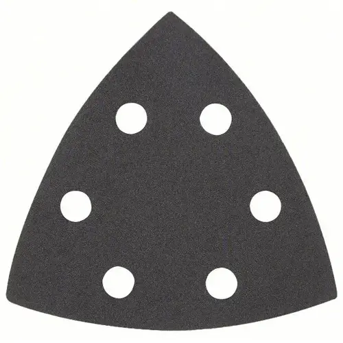 Triangle Sandpaper, 80 Grit, Silicon Carbide Abrasive, 3-1/2 in L Black - pack of 6
