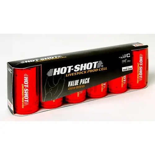 Six-Pack of High Amp. Alkaline Batteries - Size C Red Six-Pack of High Amp. Alkaline Batteries - Size C Red