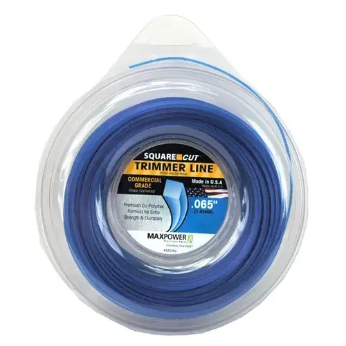 Trimmer Line Square One Commercial Grade 0.065" D X 240 ft. L Blue