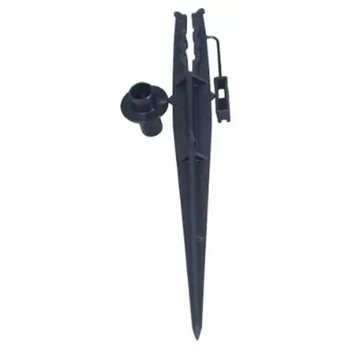TS25/10PS Tubing Stake with Bug Guard, 1/4 in Dia, Plastic, Black - pack of 10