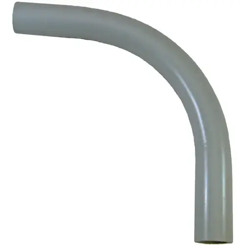 5133823 Conduit Elbow, 90 deg Angle, 1/2 in Plain, PVC, Gray