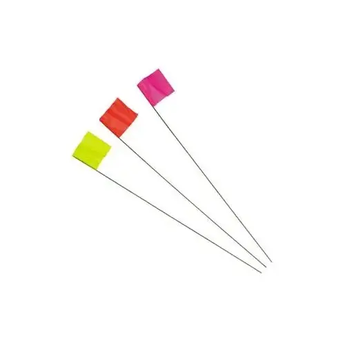 ORANGE STAKE FLAGS 2-1/2 IN. X 3-1/2 IN. X 21 IN - pack of 100