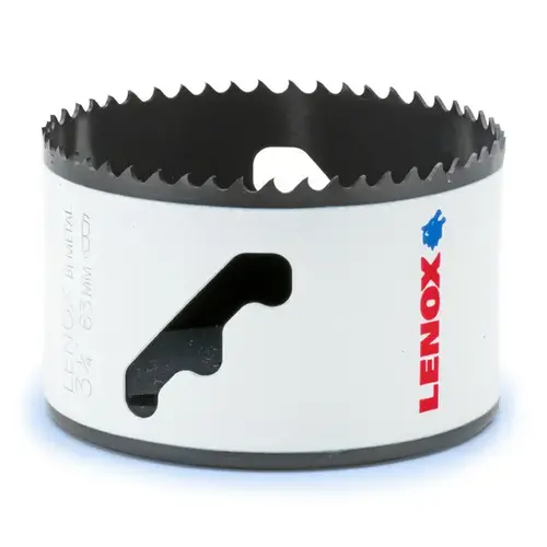 Speed Slot Hole Saw, 3-1/4 in Dia, 1-5/8 in D Cutting, 4/6 TPI, HSS Cutting Edge White Speed Slot Hole Saw, 3-1/4 in Dia, 1-5/8 in D Cutting, 4/6 TPI, HSS Cutting Edge White