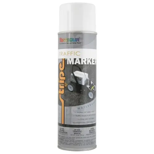 Permanent Traffic Marker, 20 fl-oz Aerosol Can, White - pack of 12 Permanent Traffic Marker, 20 fl-oz Aerosol Can, White - pack of 12