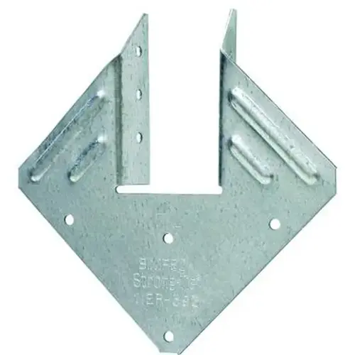 Hurricane Tie, 5-1/4 in L, 5-1/4 in W, Steel, Galvanized, Fastening Method: Nail Hurricane Tie, 5-1/4 in L, 5-1/4 in W, Steel, Galvanized, Fastening Method: Nail