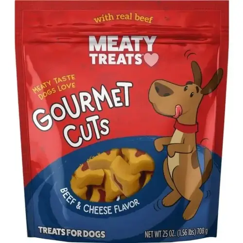 Gourmet Cuts Beef and Cheese Flavor Treats for Dogs 20 Oz. Gourmet Cuts Beef and Cheese Flavor Treats for Dogs 20 Oz.