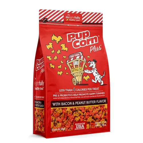 Pup Corn Plus with Bacon & Peanut Butter 27-oz