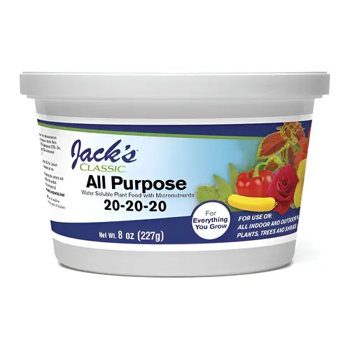 Jack's Classic All Purpose Plant Food 20-20-20 Water Soluble 8-oz