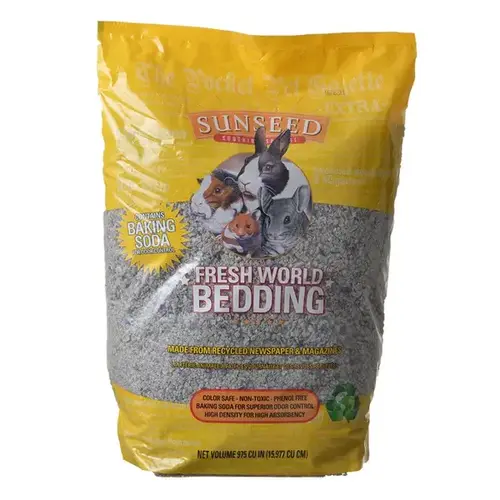 Sunseed World Fresh Bedding - Gray - 975 Cubic Inches