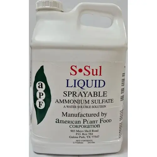 S-SUL AMMONIUM SULFATE SOLUTIO 17958 2.5-GAL S-SUL AMMONIUM SULFATE SOLUTIO 17958 2.5-GAL