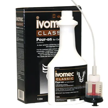 BI Animal Health USA Ivomec Pour On for Cattle 1-Liter 126626