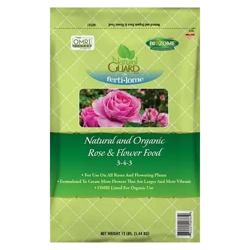 Natural and Organic Rose & Flower Food 3-4-3, 12-LB Bag Natural and Organic Rose & Flower Food 3-4-3, 12-LB Bag