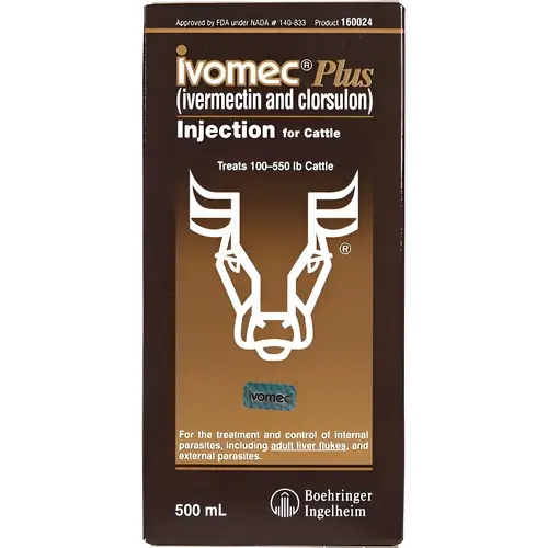 Ivomec Plus Injection for Cattle 500-mL