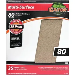 Gator Grip 3265 80-G Multi-Surface Sandpaper 9" x 11" pack of 25