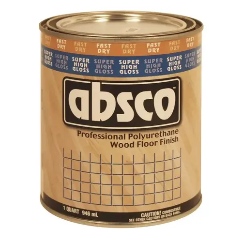 Absco Professional Polyurethane Wood Floor Finish - Super High Gloss - Quart