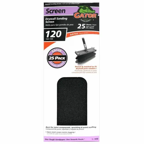 120-G Drywall Sanding Screen pack of 25 120-G Drywall Sanding Screen pack of 25