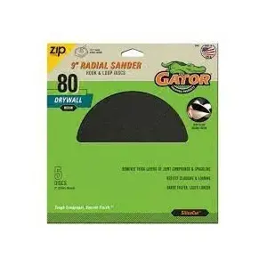 Gator Grip 6440 FULL CIRCLE 8-3/4" RADIUS SANDING DISCS - 80 G