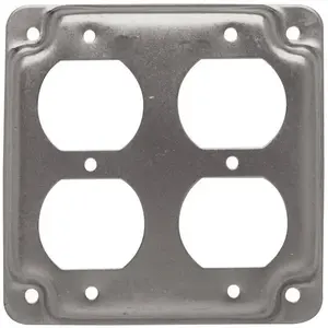 Orbit 907C Receptacle Cover Steel 2-Gang Dual Duplex 1/2" Raised