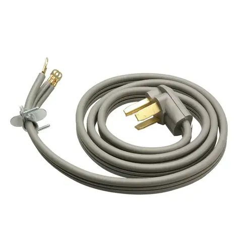 Dryer Supply Cord Flat 30-Amp NEMA 10-30P 6ft - Gray Dryer Supply Cord Flat 30-Amp NEMA 10-30P 6ft - Gray