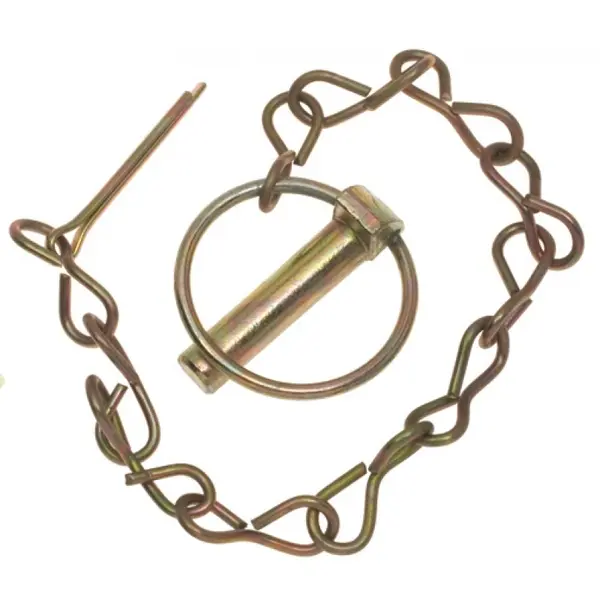 DOUBLE HH MFG Linch Pin - Category 1-2 7/16 x 1-1/4 with 12 Chain - Zinc (yellow) 21945 DOUBLE HH MFG Linch Pin - Category 1-2 7/16 x 1-1/4 with 12 Chain - Zinc (yellow) 21945