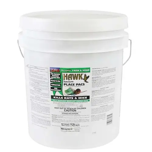 Hawk Pelleted Bait & Place Pacs Pail [NOT FOR SALE IN SC]