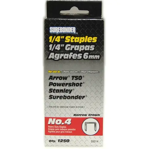 Surebonder Heavy Duty Staples No.4 - 1/4" Surebonder Heavy Duty Staples No.4 - 1/4"