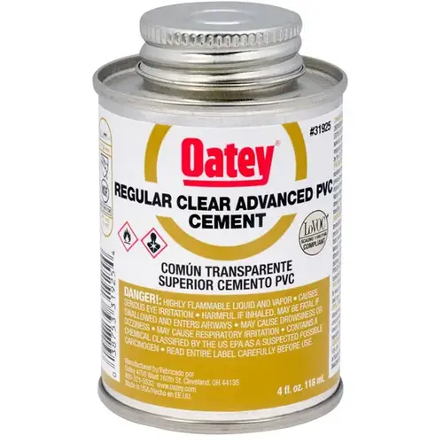 PVC Advanced Cement Regular Body Clear 4-oz