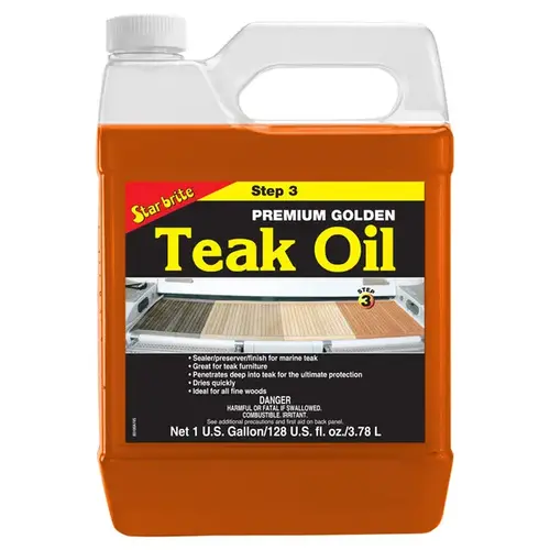 Premium Golden Teak Oil Step 3 1-Gallon