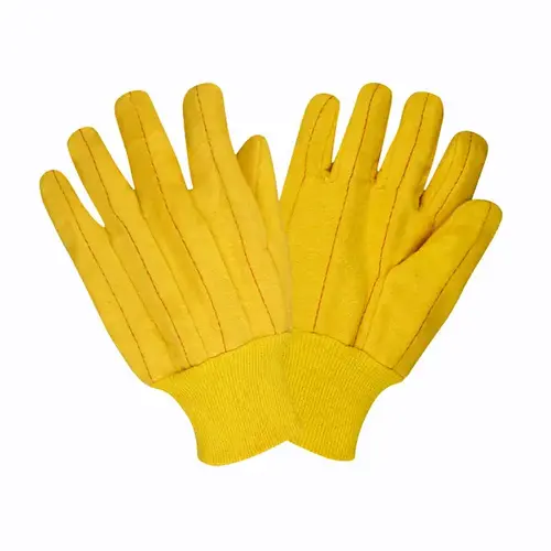 Gold Quilted Chore Gloves 16-oz Fabric Pair Gold Quilted Chore Gloves 16-oz Fabric Pair