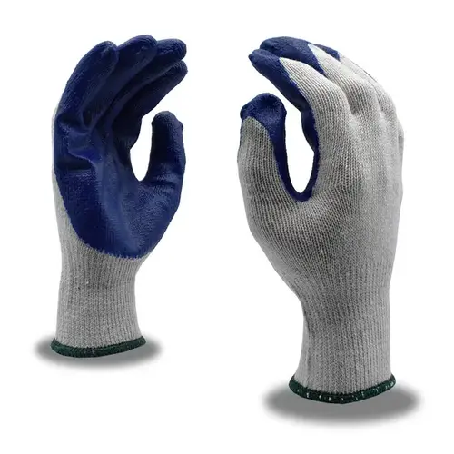 Blue Latex Coated Knit Wrist Gloves - Large Pair Blue Latex Coated Knit Wrist Gloves - Large Pair