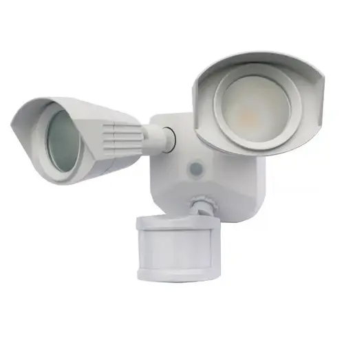 LED Dual Head Security Light with Motion Sensor 20-Watt Cool White - White LED Dual Head Security Light with Motion Sensor 20-Watt Cool White - White