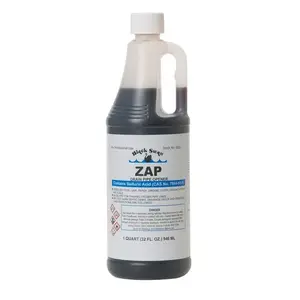 Black Swan Mfg. Co. 09020 Zap Sulfuric Acid Drain Opener with Odor Blanket, 1 Qt.