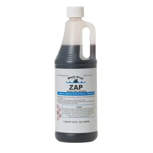 Zap Sulfuric Acid Drain Opener with Odor Blanket, 1 Qt.
