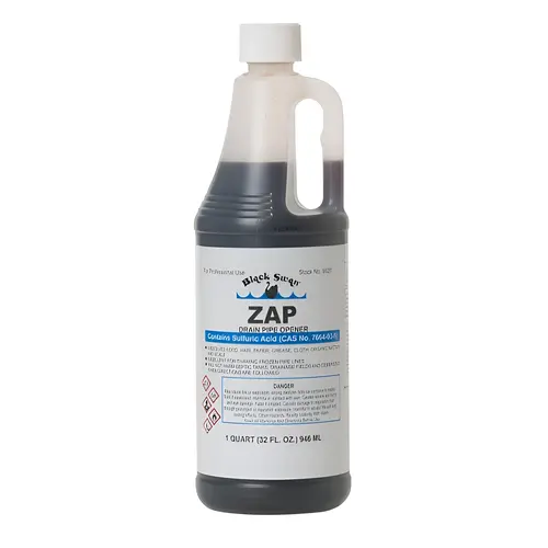 Zap Sulfuric Acid Drain Opener with Odor Blanket, 1 Qt.