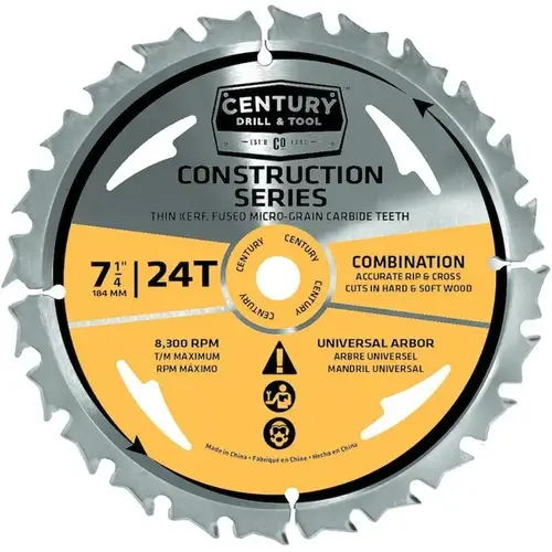7-1/4" CONSTRUCTION SERIES COMBINATION BLADE - pack of 10 7-1/4" CONSTRUCTION SERIES COMBINATION BLADE - pack of 10