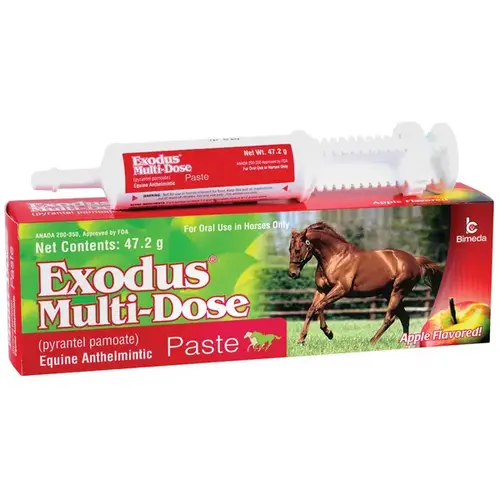 Horse Dewormer, Multi-Dose, Apple-Flavor Paste, 47.2-gm.
