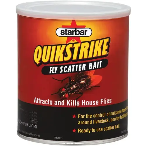 QuikStrike Fly Bait, Granular, Fish, 5 lb Can Blue