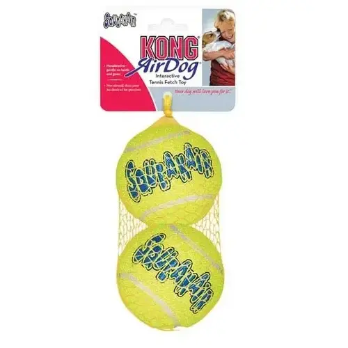 SqueakAir AST1 Dog Toy, L, Squeaker, Ball, Yellow, 2/PK